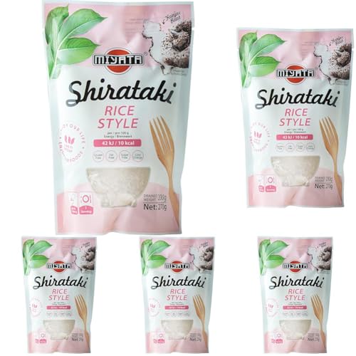 Miyata Shirataki, Arroz De Harina De Konjac 270 g, 1 unidad (Paquete de 5)