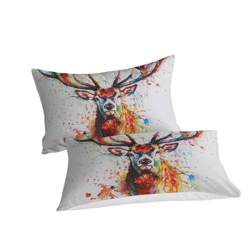 Parure de lit cerf 3D microfibre de qualité supérieure 140x200 - 3