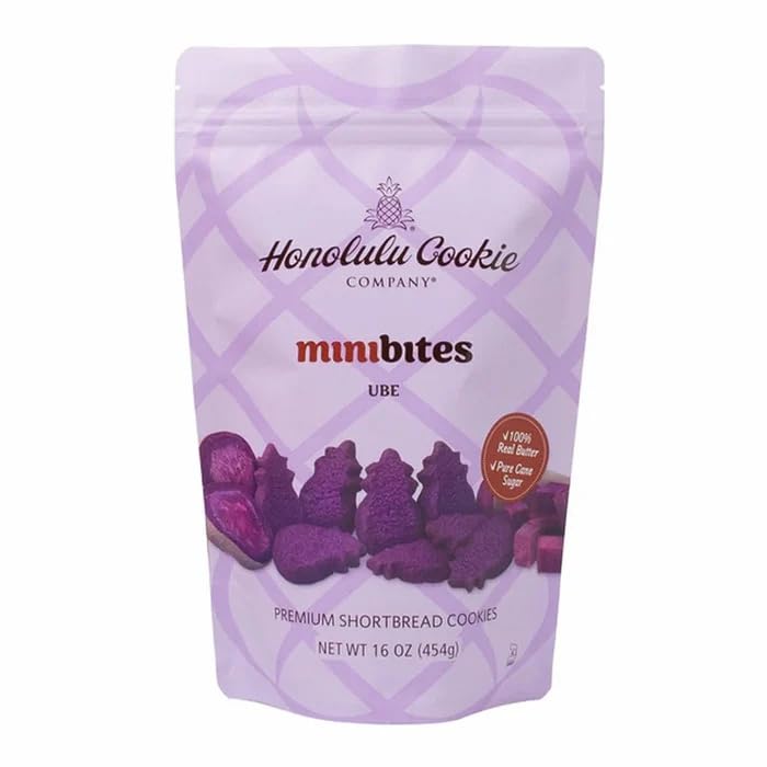 Honolulu Cookie UBE - Galletas de mantequilla prémium - Mini bocados de 16 onzas