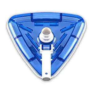 Swimming Pool Vacuum Head Bottom Brush, Transparent Triangular Weighted, 1-1/4