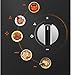 Gas cooktop Desktop Gas Stoves Gas Portable Desktop/Embedded Gas Stove Black Tempered Glass Gas Cooktop 5.0KW Fierce Firepower Easy to Clean Compatible with All Cookware (NG)