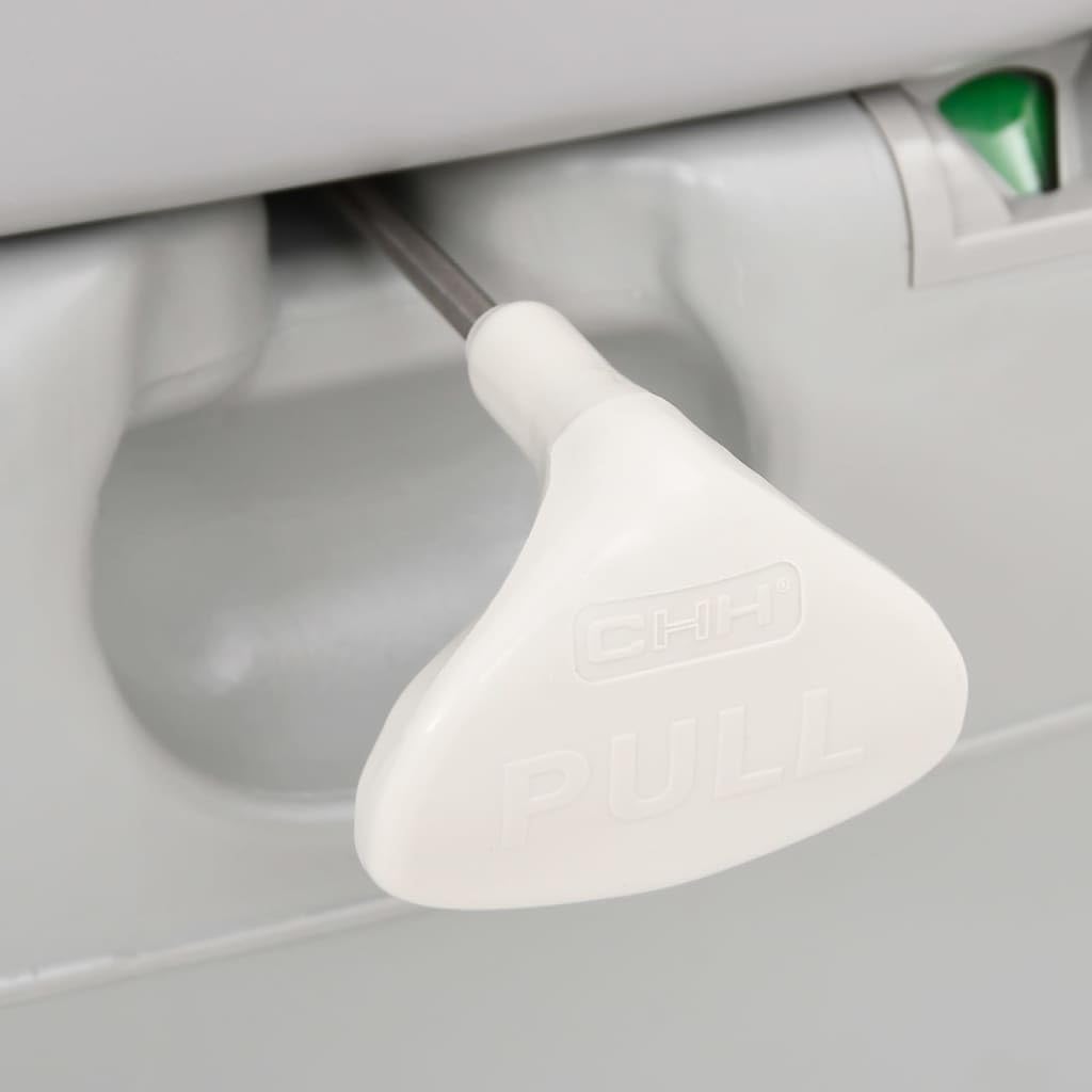Genérico Inodoro de Camping portátil HDPE Gris y Blanco 22+12 L,Deportes,Actividades al Aire Libre,Camping y Senderismo,Duchas y retretes portátiles,Urinarios y retretes portátiles-154405