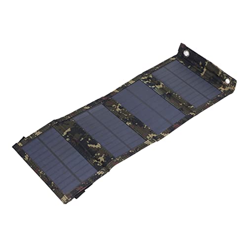 10W 5V Portable Folding Solar Panel Charger Kit IP65 Foldable Solar Charger Board for Camping Hiking,Power Adapters Solar Charging Panel for Electronic Products Outdoor Work (Camouflage)