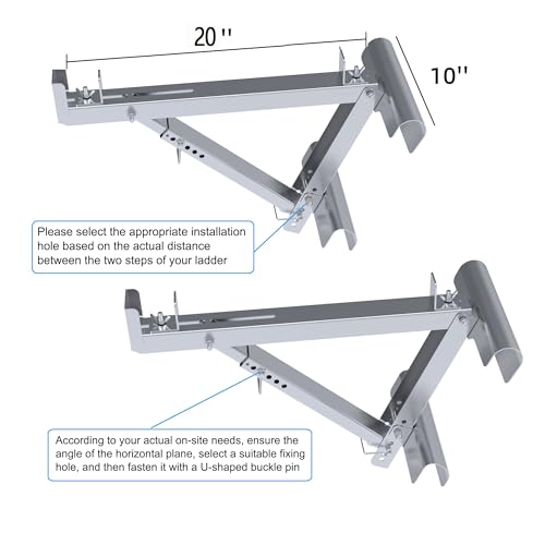 ladder jacks 2 pack for metaltech scaffolding platformtwo-rung short body extension ladder jack for working stage2024 upgrading design amp strengthen stability 1 pair