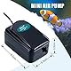 hygger Aquarium Luftpumpe, Sehr Leise Regelbar Mini Aquarium Sauerstoffpumpe für 1-75 Litern Fischschale mit Luftschlauch, Sprudelstein und Rückschlagventil(1W)