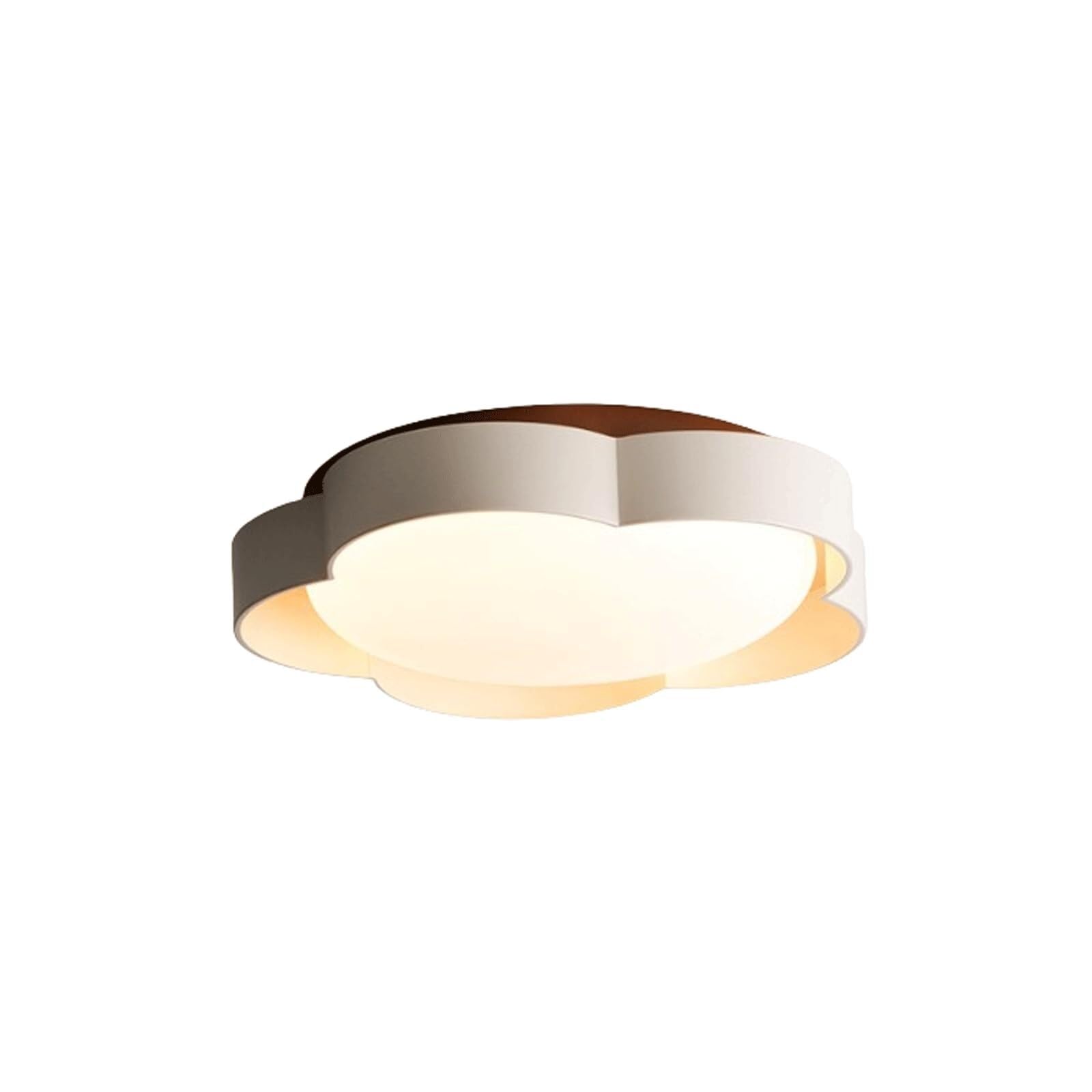 DUddTTW Modern Ceiling Light Fixture 16.5'' Flush Mount Lighting Flower Shape Close to Ceiling Light Dimmable Chandelier Ceiling Lamp(Wei�)