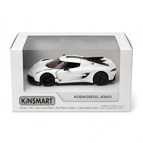 Image of Wizplex Kinsmart Koenigsegg Jesko 1:36 Scale Officially Licensed Die-Cast Metal Car Model - Pull-Back Action Openable Doors Swedish Hypercar Collectible Toy