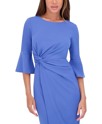 Image of Kensie Women's Belle Sleeve Scuba Crepe Midi Dress