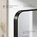 Koonmi Bathroom Mirror, 36X55 Brushed Black Rectangle Wall Mirror, HD Tempered Glass, Anti-Rust Frame Vanity Mirror, Rounded Rectangle Mirror for Restroom, Bedroom, Hangs Horizontal or Vertical
