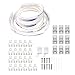 ZXYAN Fijaciones de riel Riel de Cortina Flexible de 3M para ventanales...
