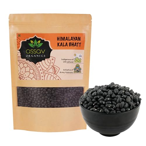 Image of Assav Organics Bhatt Dal Black Beans Unpolished Uttarakhand Black Soyabean Superfood Pure & Natural - 200 gm