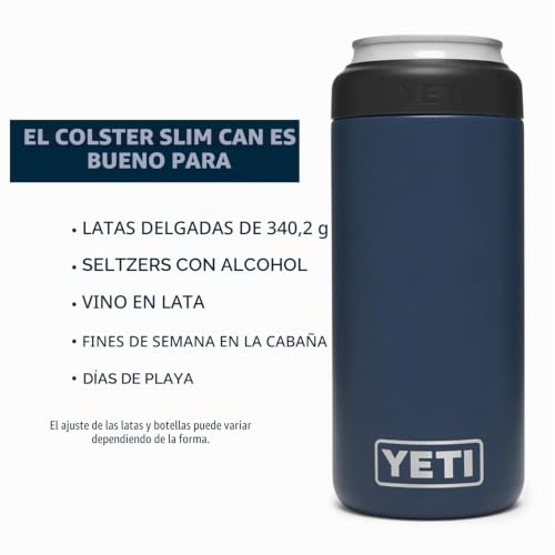 Miniatura 4 de Yeti Rambler - Aislador De Latas Colster Slim Para Latas Seltzer Delgadas Y Duras, Color Azul Marino