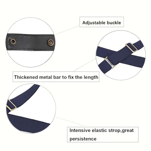 Adjustable Elastic Waistband: Buckleless Design,Invisible Waistband,Suitable for Sports and Potty Training,with 3 Metal Buttons（Blue）2