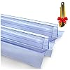 2x 118cm Duschtürdichtung mit Glasstärke 5mm / 6mm / 7mm / 8mm | Ersatz Duschdichtung mit Cuttermesser zum Zurechtschneiden GRATIS dazu!