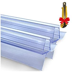 2x 118cm Duschtürdichtung mit Glasstärke 5mm / 6mm / 7mm / 8mm | Ersatz Duschdichtung mit Cuttermesser zum Zurechtschneiden GRATIS dazu!
