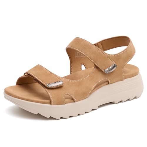 Wondamo Womens Hiking Sandals Comfortable Lightweight Sport Outdoor Sandals with Arch Support Summer Athletic Walking shoes for Beach Sport Vacation