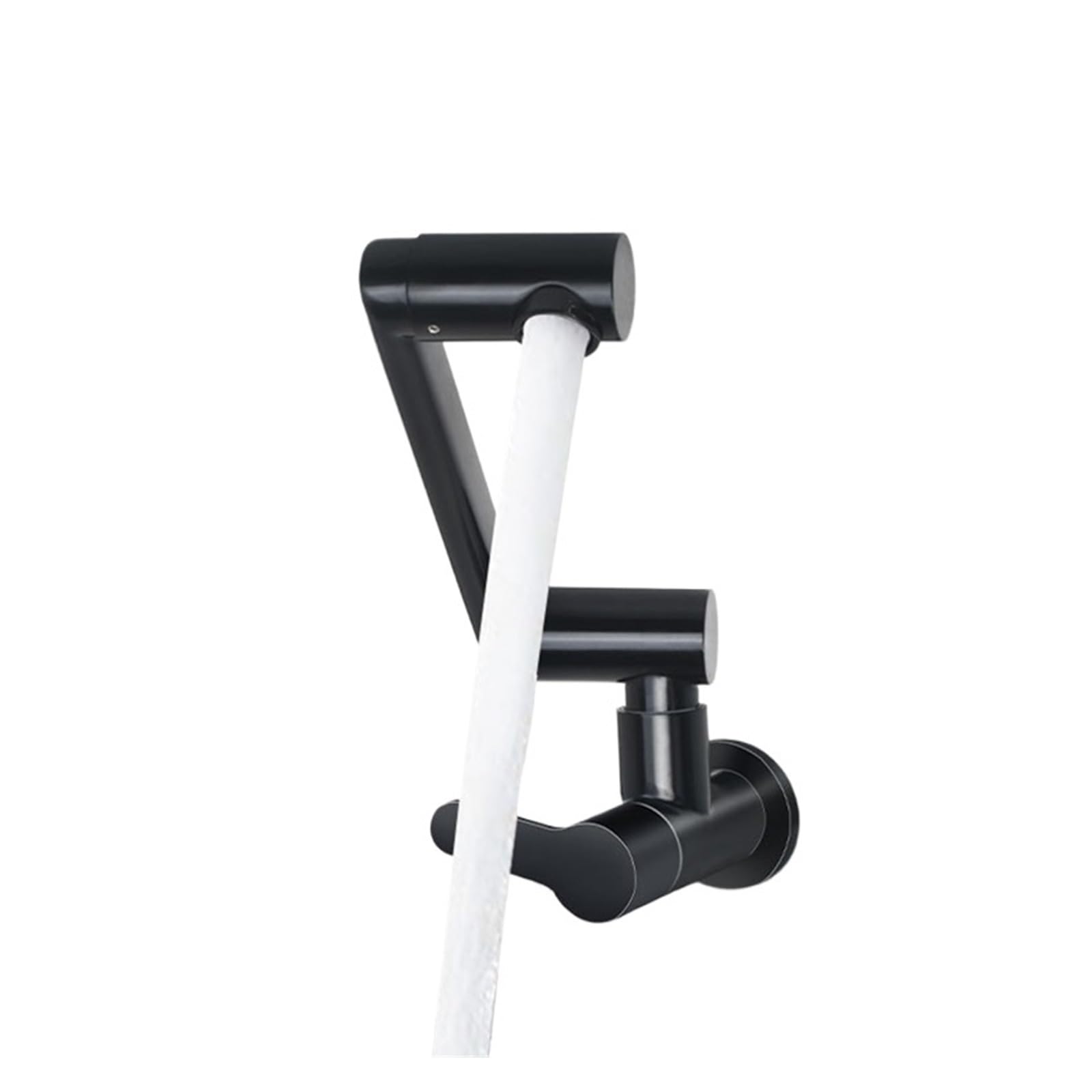 Grifo de cocina solo frío en acero inoxidable 304 negro para pared