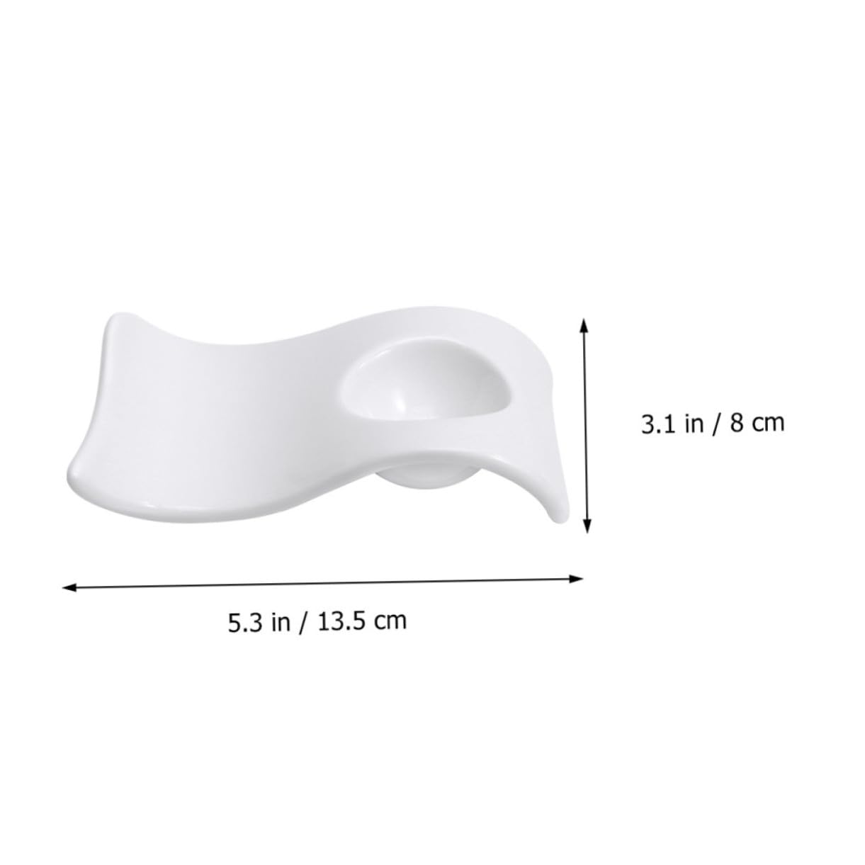 TOYANDONA 6 pièces Porte-œufs Céramique Blanche Forme Ondulée Supports Pratiques pour Œufs Plateau Élégant pour Service et Rangement