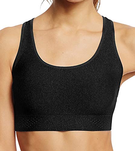 Champion Women's Absolute Shape Sports Bra with SmoothTec Band, Black, S
