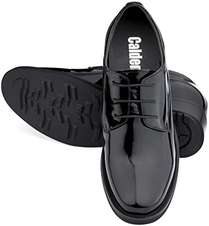 Calden Men's Invisible Height Increasing Elevator Shoes - Black Patent Leather Lace-up Lightweight Formal Tuxedo Oxfords - 4 Inches Taller - K595101 - Size 10 D(M) US | Image 3