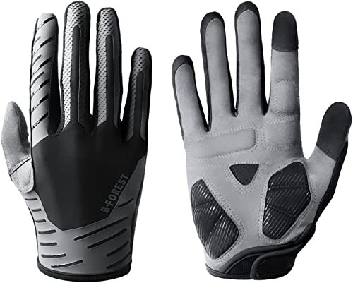 Gants de cyclisme pour homme - Gants de VTT antidérapants et amortissants - Noir - Taille L Cover