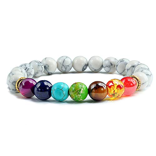 Bracelet homme en œil de tigre noir véritable et pierres de reiki