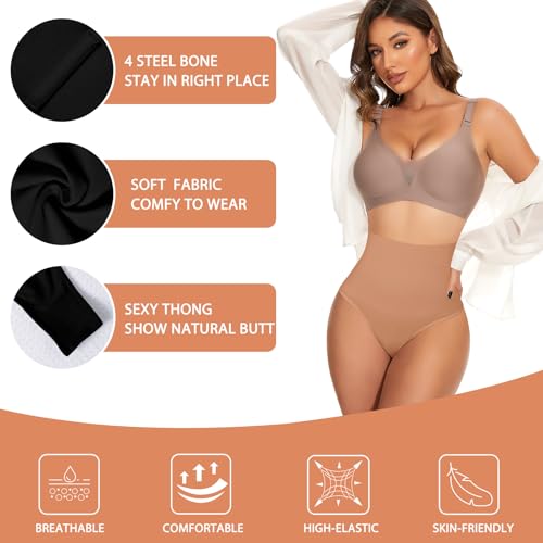 Image of Womens Thong Shapewear Mid to High Waisted Shaper Thong WN0017
