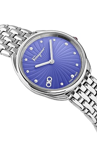 Cuir Collection Luxury Womens Watch Timepieces with a Silver Bracelet Featuring a Stainless Steel Case and a Purple Dial3