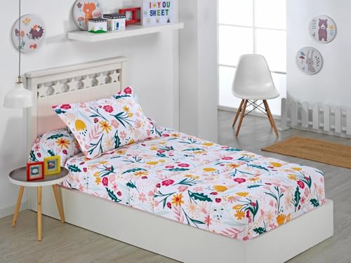 DHESTIA HOME   Edredón Ajustable Cama Nido, Litera, Cama 90 y Cama 105 Infantil y Juvenil Color Color M Talla Cama 90