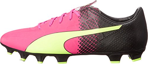 PUMA PUMA Men's Evospeed 4.5 Firm Ground Sneaker, Pink Glow/Safety Yellow, 7.5 D US