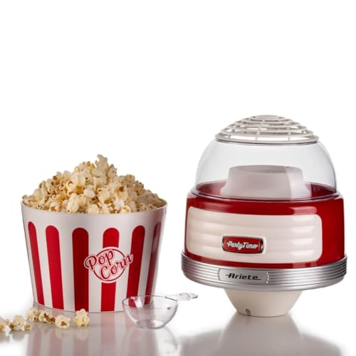 Ariete 2957, Pipoqueira Retrô Grande Vermelha - Party Time, Balde Removível, 1270 W - 127V glide