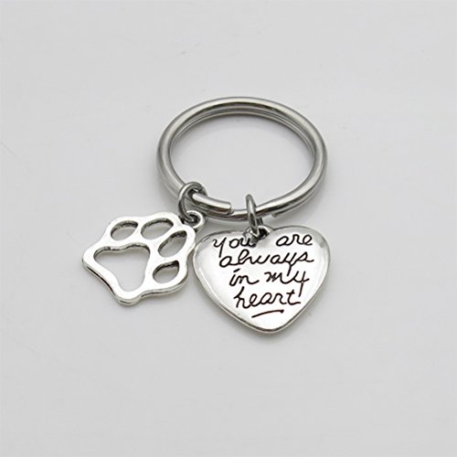 Pet Dog Memorial Keychain You Are Always In My Heart Memorial Keychain Pet Sympathy Gift #TOP1