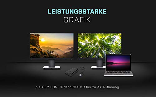 Adaptateur USB-C vers Dual HDMI 4K i-tec pour double écran Windows et MacOS