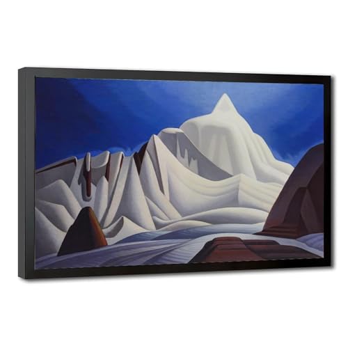 Toile Montagnes dans la neige Lawren Harris | Rompre la monotonie murale avec le cadre WCYB
