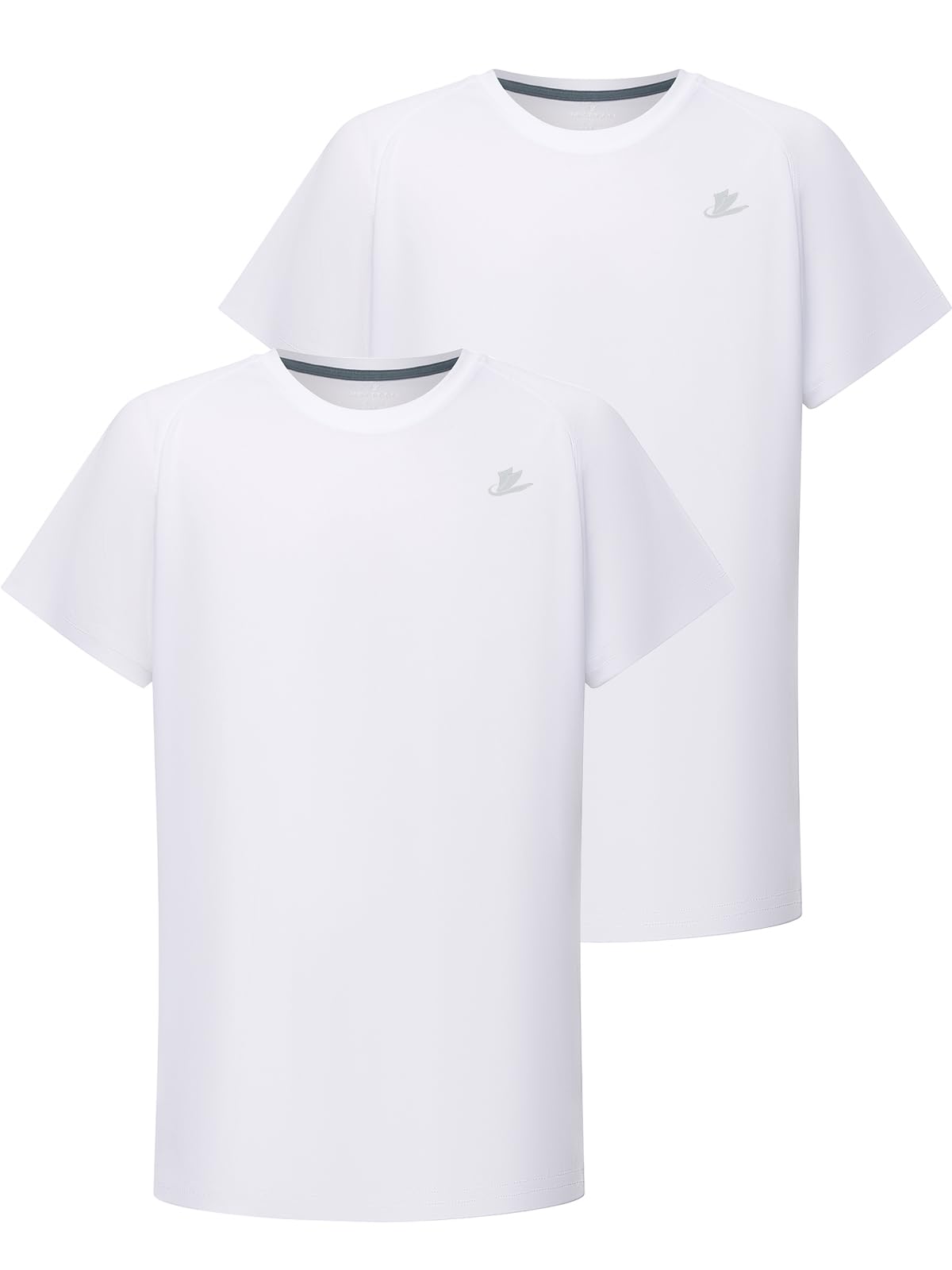 DEVOROPA Youth Boys Compression Shirt Long/Short Sleeve Football Baseball Undershirt Quick Dry Kids Sports Baselayer Crewneck