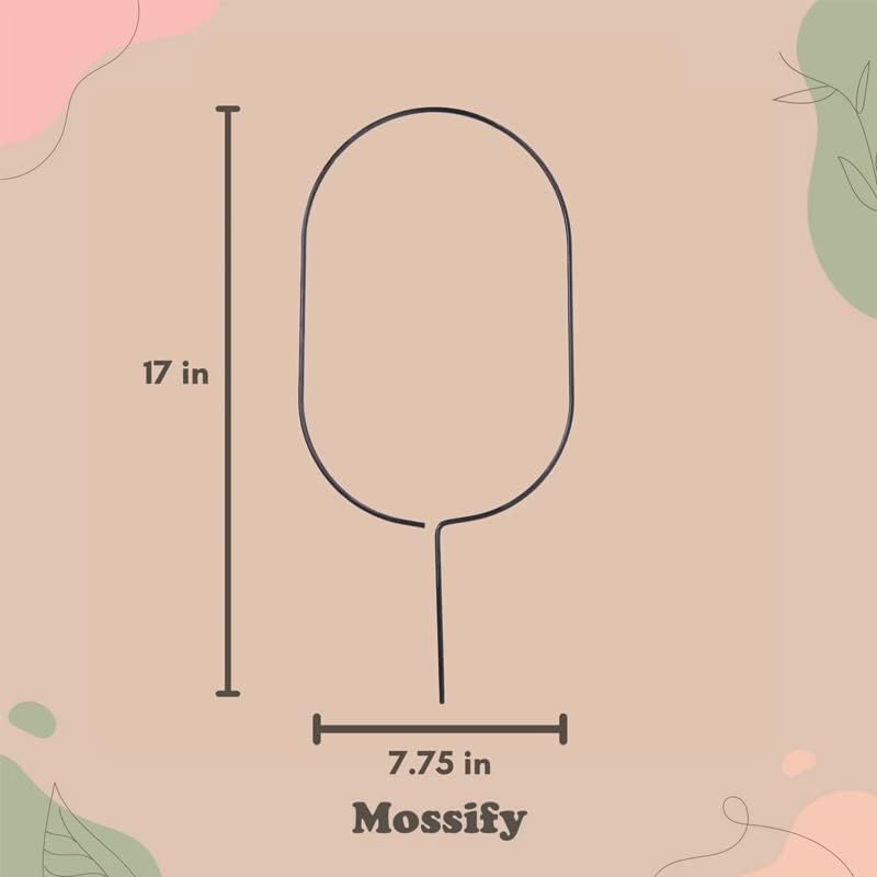 Mossify Black-Metal Trellis Oval