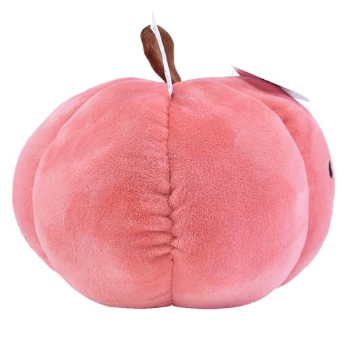 Kögler 97363 - Supersofter Plüsch Kürbis, Freche Früchtchen Squishy, flauschig-kuscheliges Plüschtier mit Gesicht, ca. 20 cm