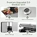 Aoxun Outdoor Garden Gas Barbecue Cart, 4+1 Burner Gas Grill Including Side Burner, Warming Shelf, Side Worktop, Lockable Storage Compartment & Brake Casters, Perfect for Patio, Backyard, With hooks