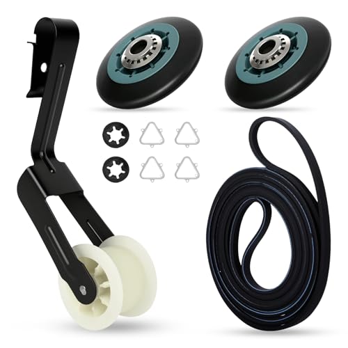 Upgraded EngPair 4392065 Dryer Repair Kit with 349241T Drum Roller 691366 Idler Pulley 341241 Belt for Whirlpool Kenmore Maytag Replaces 4392065RC WP691366 Fits WED4815EW1 WED4950HW0 and More