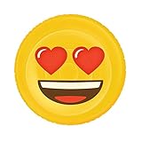  Emoji Gonflable Face Coeur, pour la mer et la piscine, Ø 140 cm