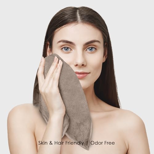 Image of HOUSSE Microfiber Face Towels | Ultra Absorbent, Odour-Free, Quick Dry 450 GSM Face Towel for Home, Gym, Travel, Running & Personal Use | 30x30 cm | Set of 6 in One Colour (Rustic Chestnut, Pack of 6)