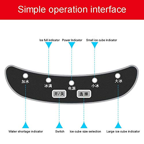 MHGD Eismaschine, tragbar, auf 15-kg-Eis/24-Stunden-Tank, elektrische Eismaschine, leise, einfache Bedienung, perfekt… – Bild 6