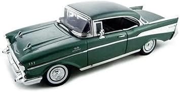 1957 Chevy Bel Air Hard Top Green 1/18 Diecast Model Car by Motormax 73180