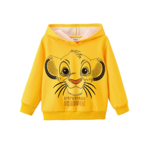 Disney Lion King Simba Boy Hoodie Girl Graphic Sweatshirt Kid Cloth Fall Pullover Winter Top Yellow 3 Years
