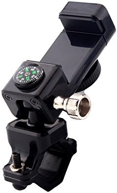 3 in 1 Bike Phone Holder, Bike Phone Mount with LED Lights and Compass for iPhone X, iPhone 8 Plus, Galaxy S9+ and More Smart Phones, Phone Mount Cell Phone Holder for Bicycle and Motorcycle