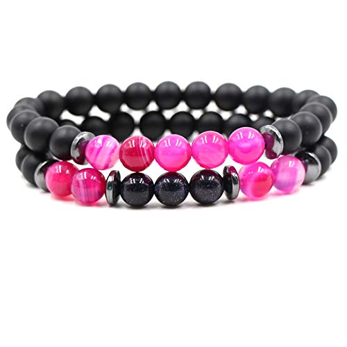 Bracelet de couple en pierre naturelle cadeau symbolique unique