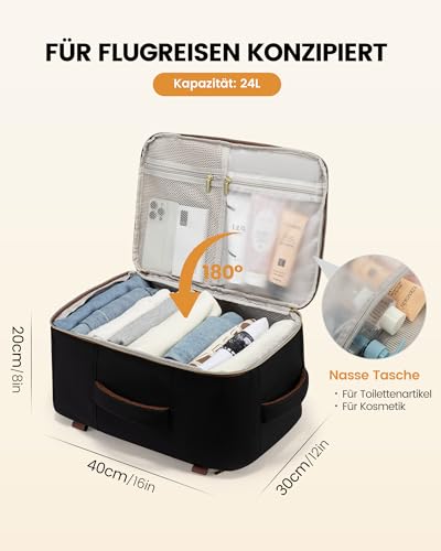 LOVEVOOK Ryanair Handgepäck 40x30x20, 24L Travel Handgepäck Rucksack für Damen und Herren, Ryanair Rucksack Mit Anti-Diebstahl Tasche, Reiserucksack Cabin Bag für Eurowings, Wizz Air