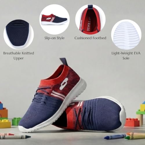 Image of TRASE Kids Sports Shoes for Boys | Lightweight Comfortable Running & Walking Shoes with Anti-Skid Sole