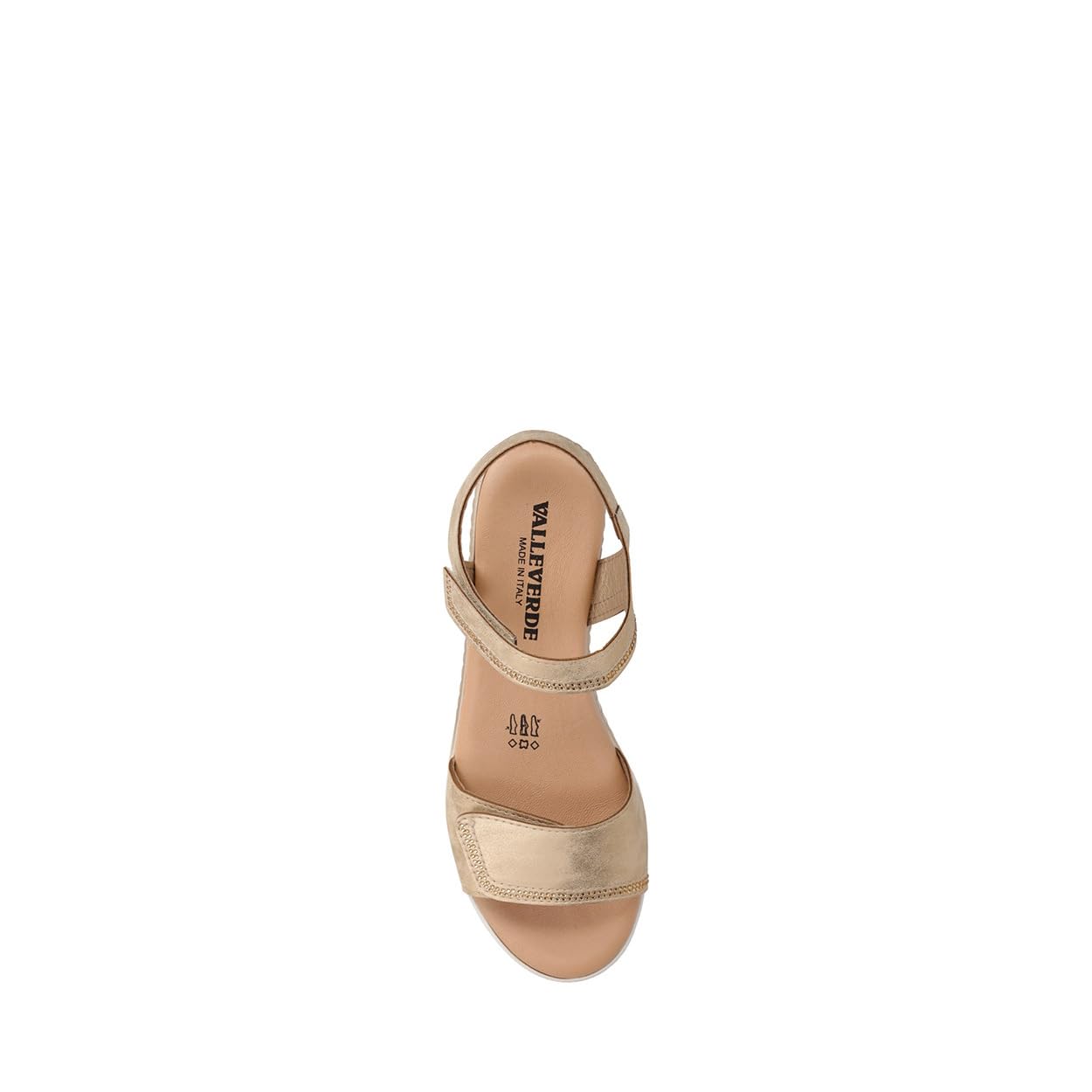 Valleverde Sandali Donna 55381 Pelle Avorio o Platino
