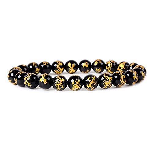 Image of Justinstones Gem Semi Precious Gemstone 8mm Round Beads Stretch Bracelet 7 Inch Unisex